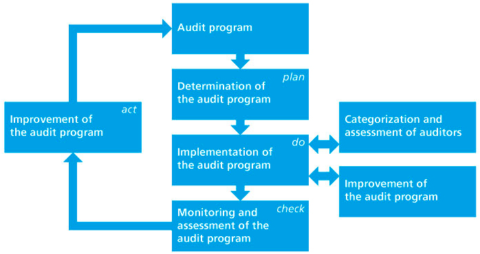 Diagram. Shows the process of an audit programme