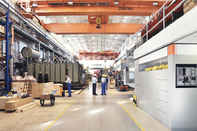 Workers in a warehouse.