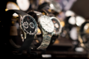 A watch display.